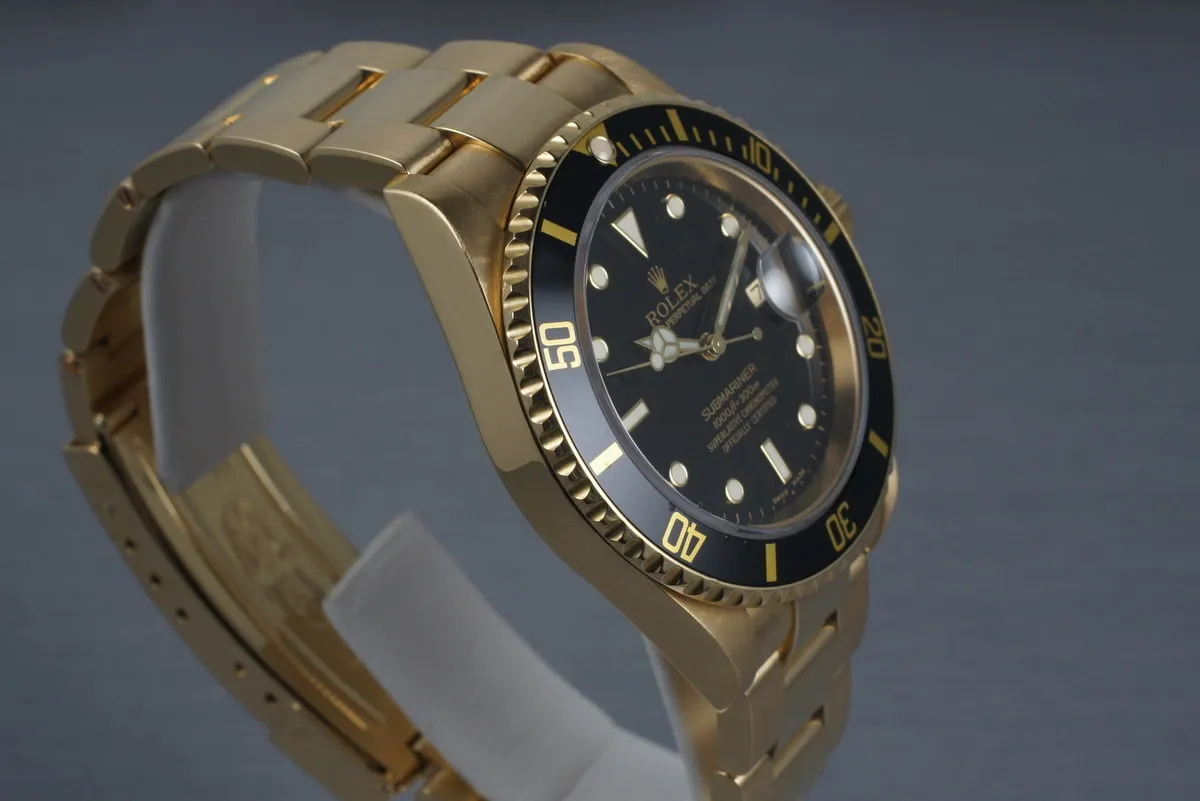 2003 Rolex Submariner  16618 with Black Dial