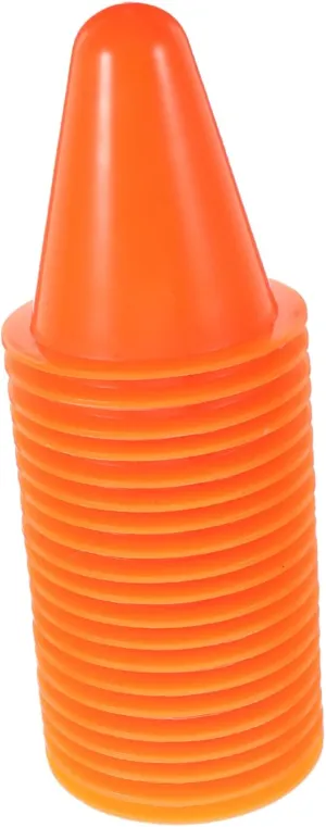 20pcs Stackable Roller Skating Marker Cones Brightly Colored Outdoor Training Obstacles for Agility Drills Plastic Road Blocks Windproof Design for Sports Activities