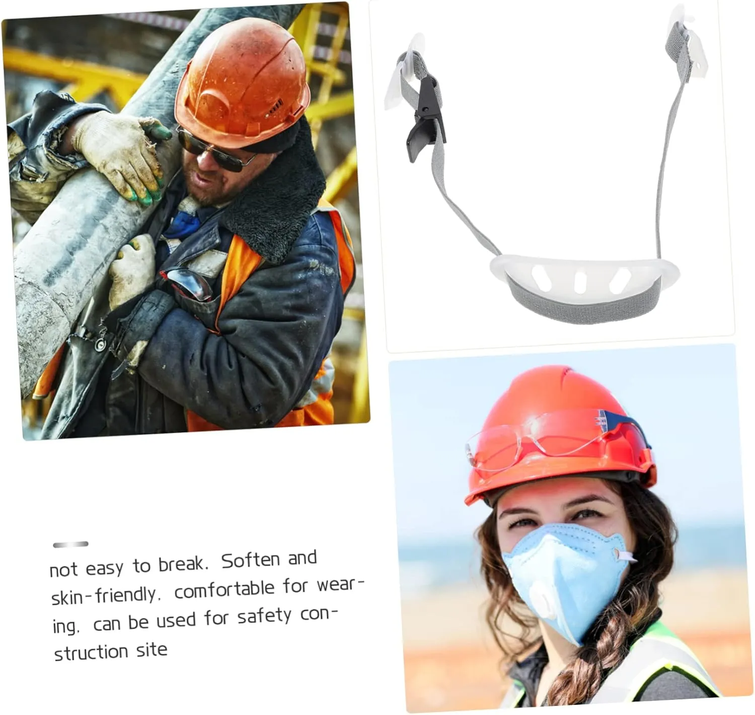 3pcs Adjustable Helmet Chin Strap for Hard Hats Comfortable Chin Strap Material Easy Installation for Construction Safety Flexible Design for Use