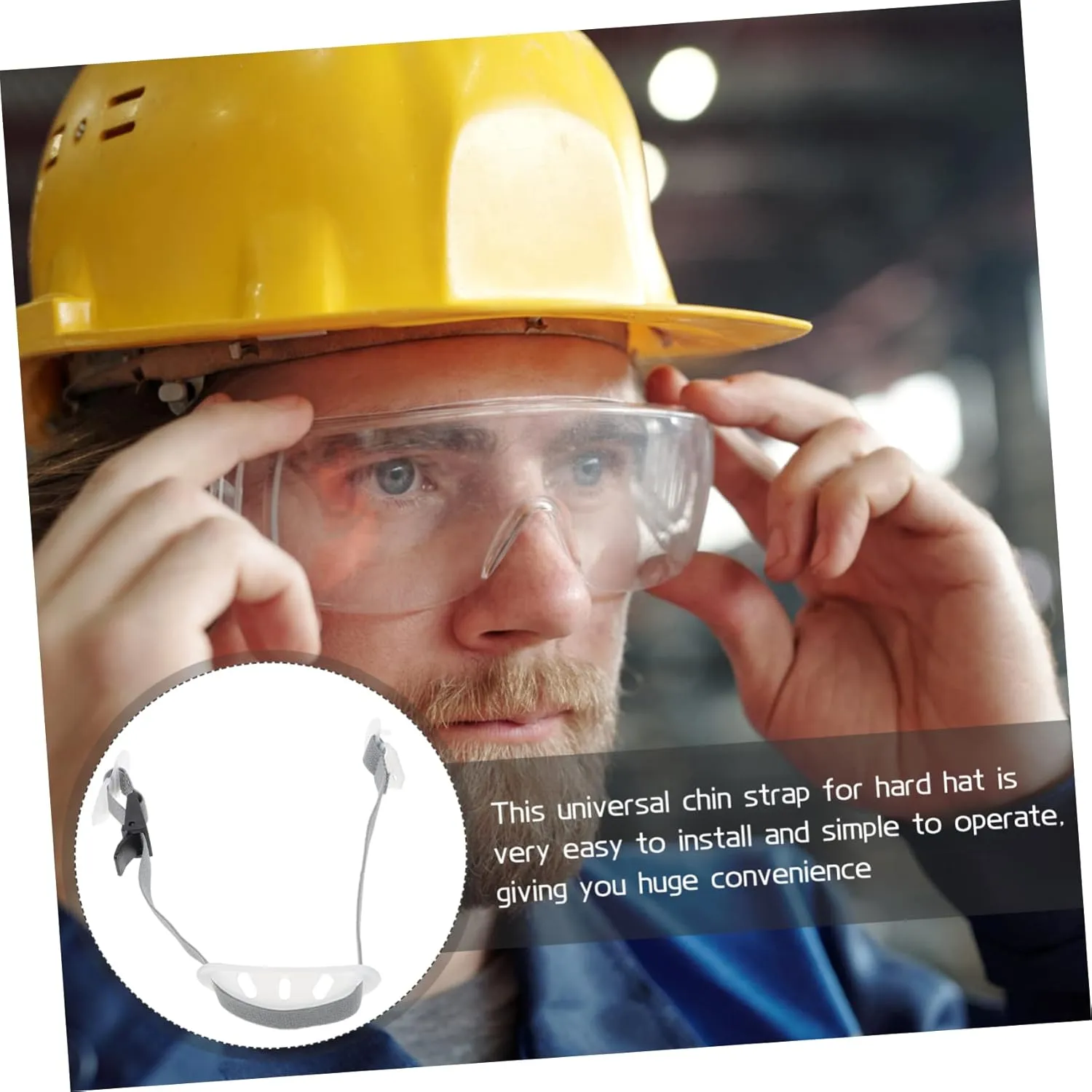 3pcs Adjustable Helmet Chin Strap for Hard Hats Comfortable Chin Strap Material Easy Installation for Construction Safety Flexible Design for Use