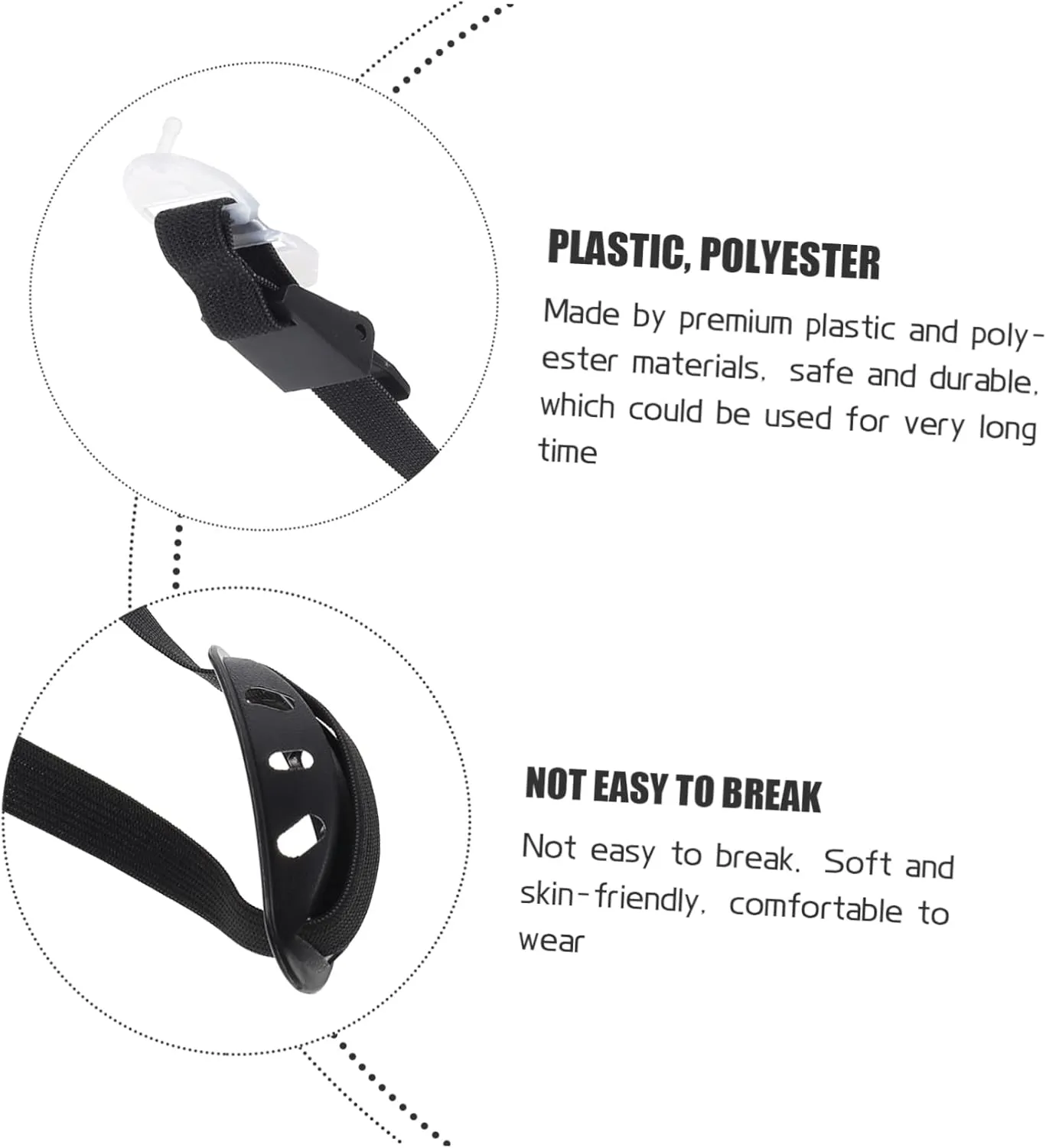 5pcs Safety Helmet Chain Belt Chin Strap for Helmet Black Hard Hat Chin Straps Supplies