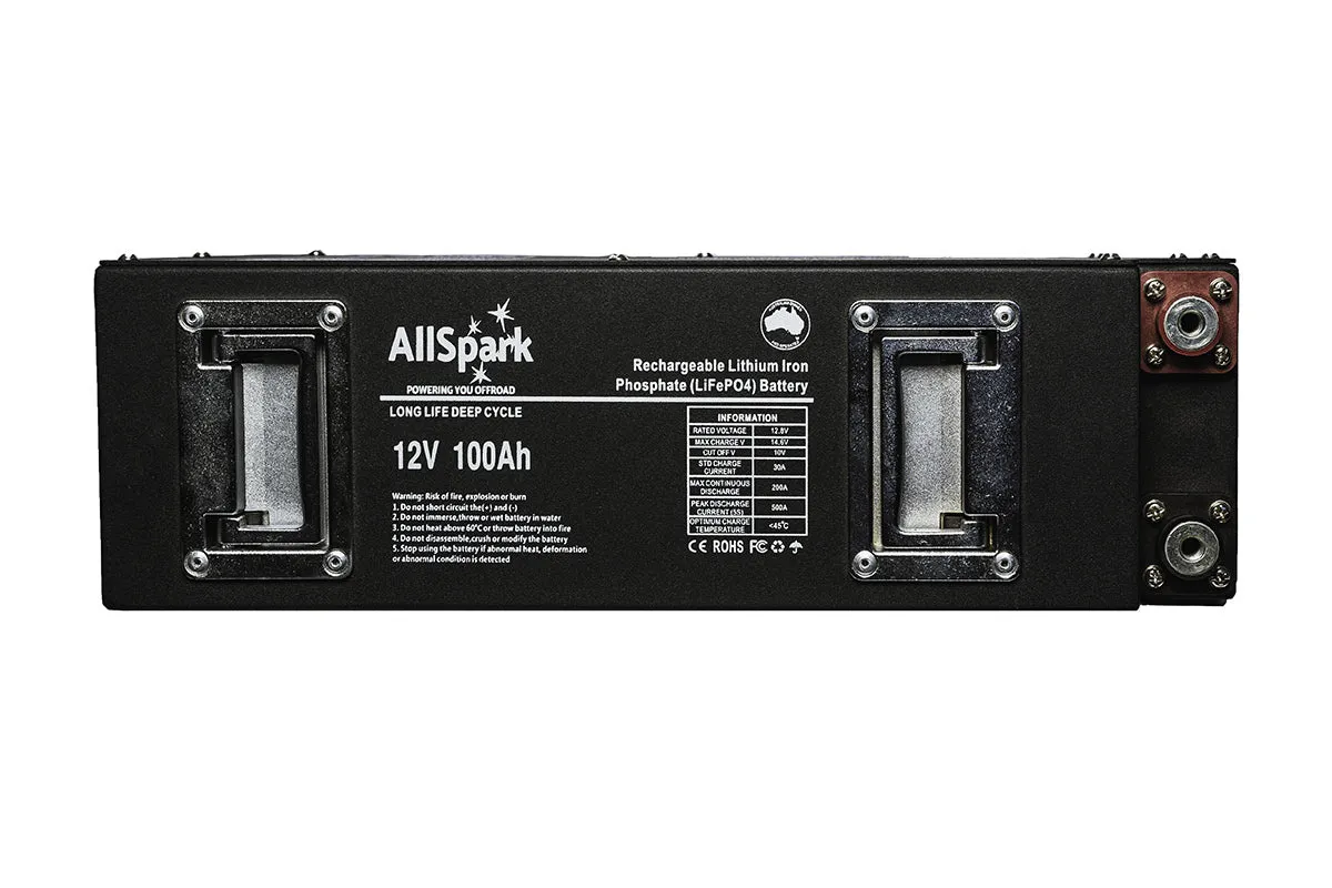 AllSpark Slimline 12V 100ah High Performance LiFePO4 Lithium Battery