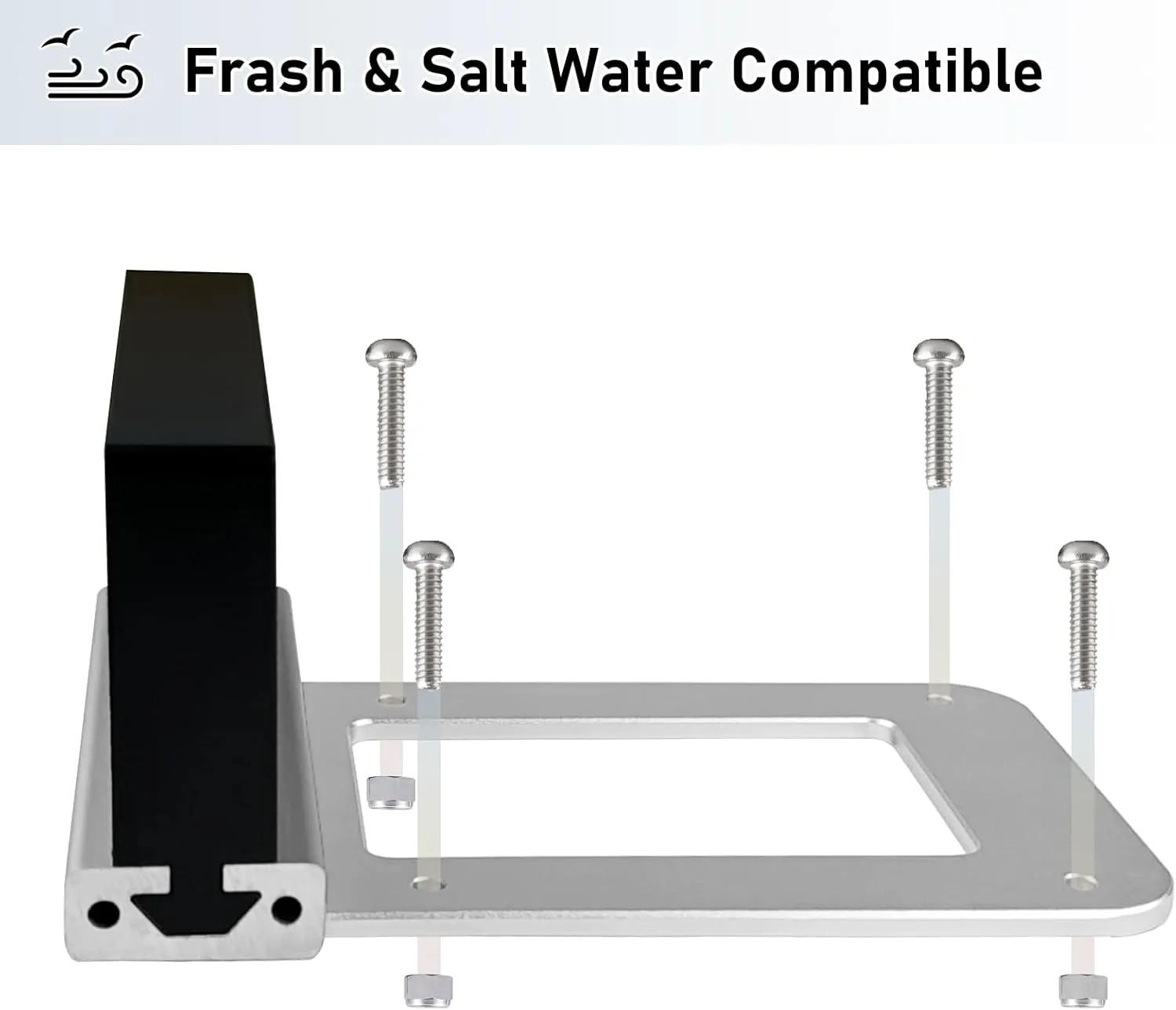 Aluminium Transom Trolling Motor Mount Bracket, Universal Electric Trolling Motor Mount for Kayaks with a Flat Stern, Transom Motor Mount Use for Electric Trolling Motors Only.