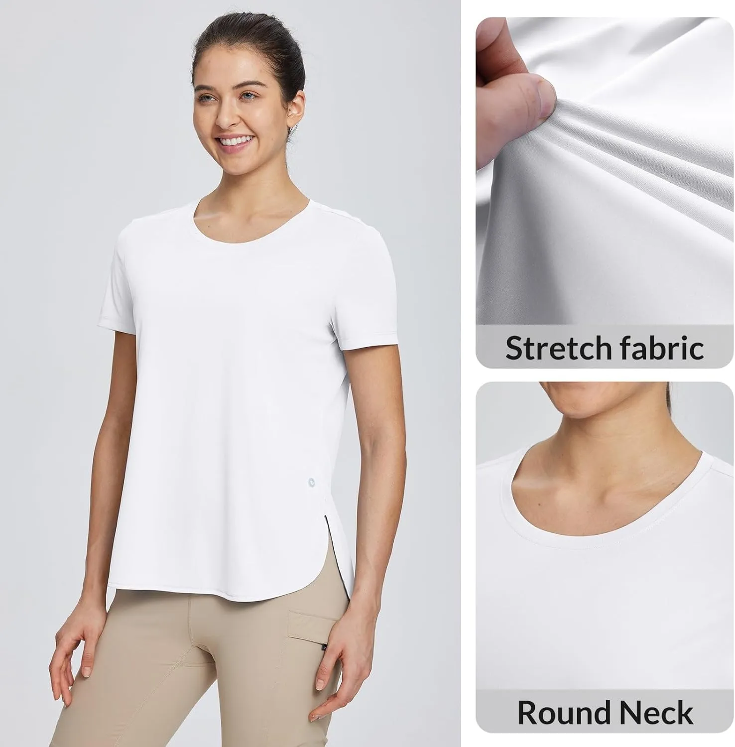 baleaf Women's Workout Tops Shirts UPF50  Sun Shirt Short Sleeve Quick Dry UV Protection Athletic Tee