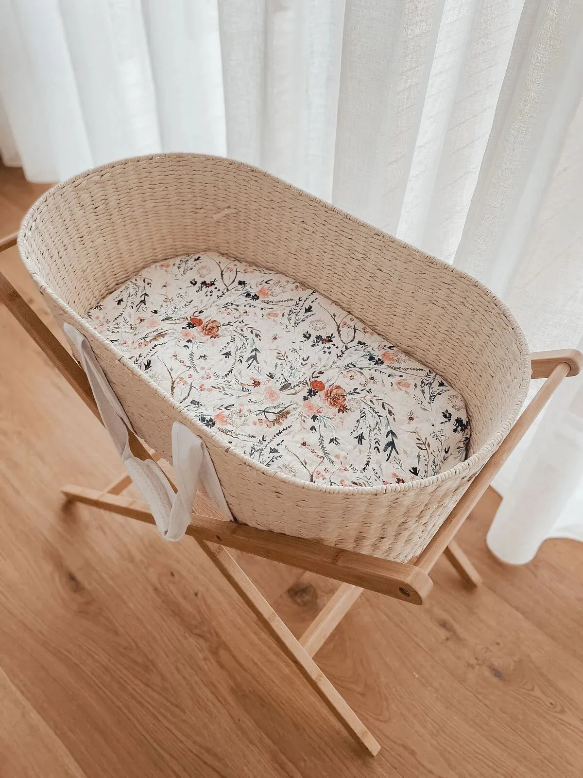 Bambella Designs Waterproof Bassinet Sheet/Change Mat Cover | Wildflowers