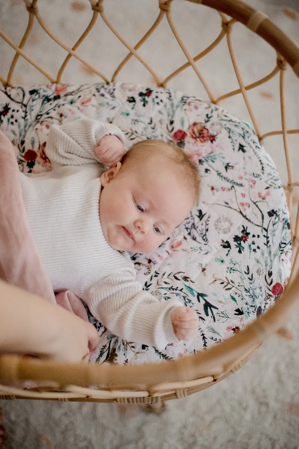 Bambella Designs Waterproof Bassinet Sheet/Change Mat Cover | Wildflowers