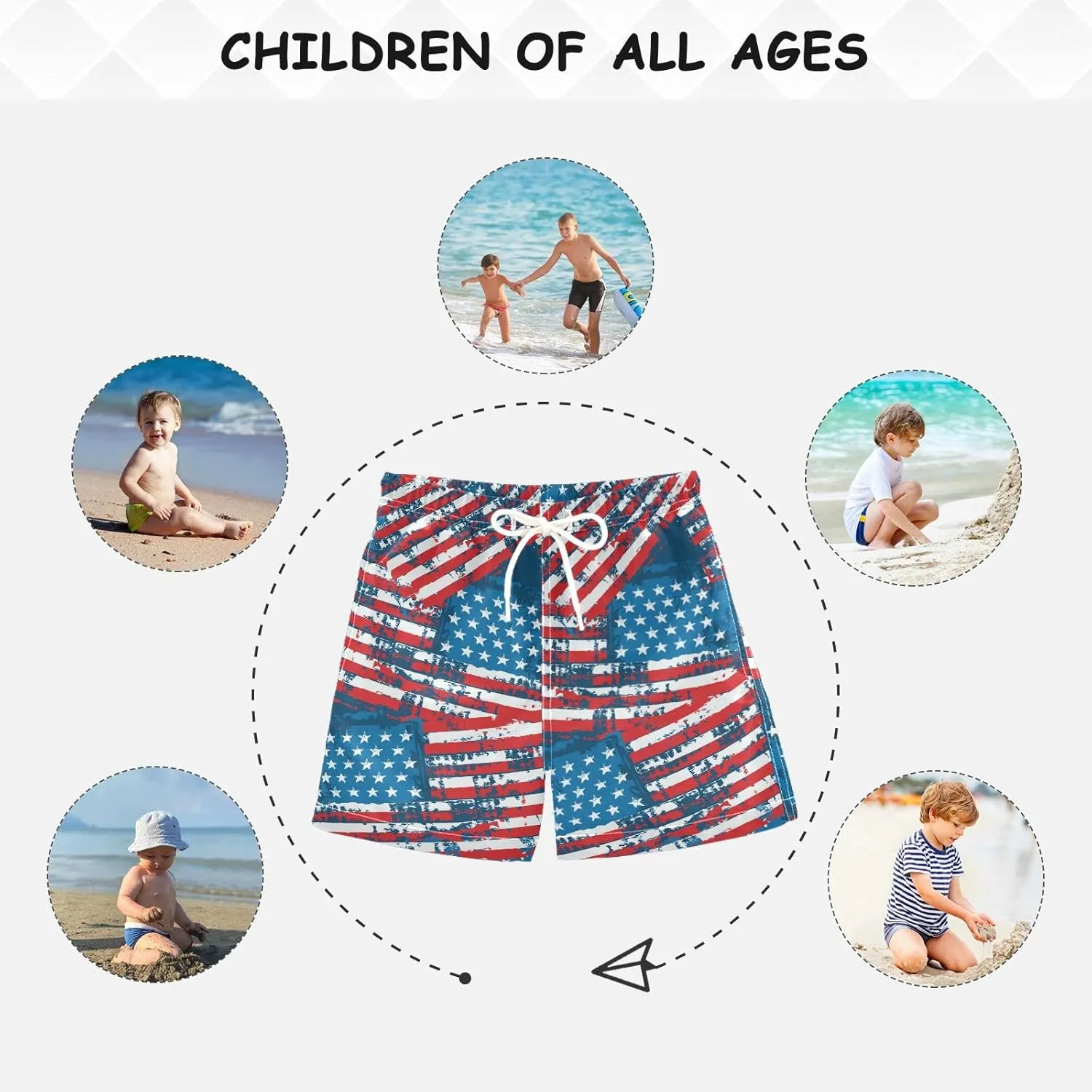 Boys Swim Trunks Toddler Boy Swim Board Shorts Swimwear Kids Beach Swimsuit Bathing Suits