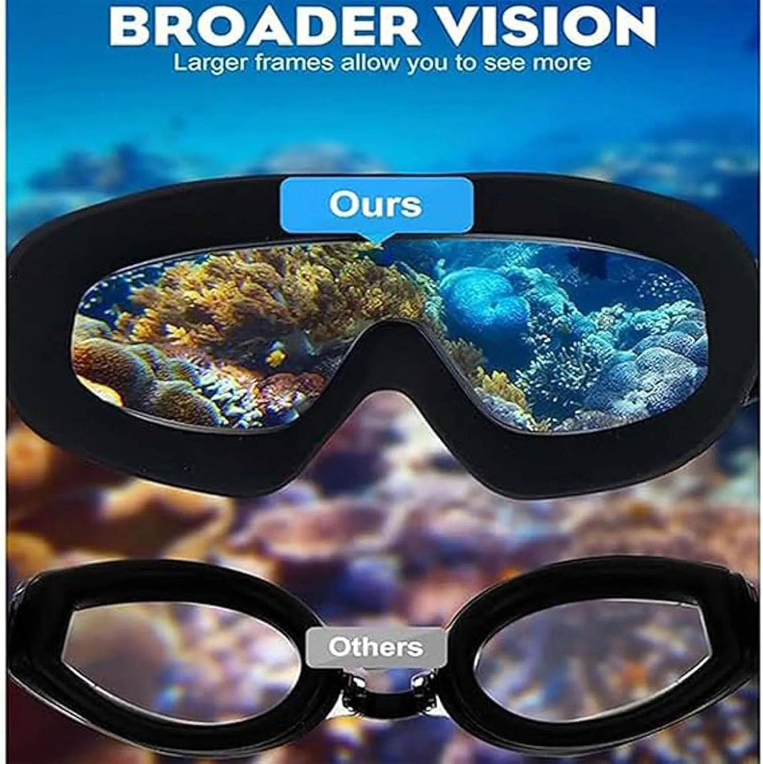 Cosmic Goggles, Favorabler Goggles with Earplugs, Hd Children's Large Frame Waterproof and Anti-Fog Swimming Goggles