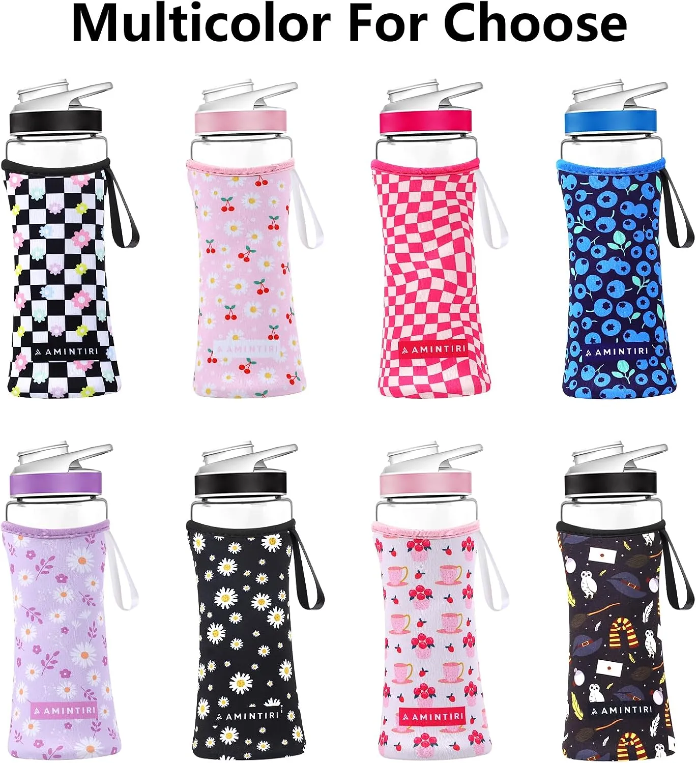 Cute Sleeve Compatible with 22oz 32oz Cirkul Plastic & Stainless Steel, Neoprene Insulator Sleeve for Cirkul, Sleeve for Cirkul with Convenient Handle Strap