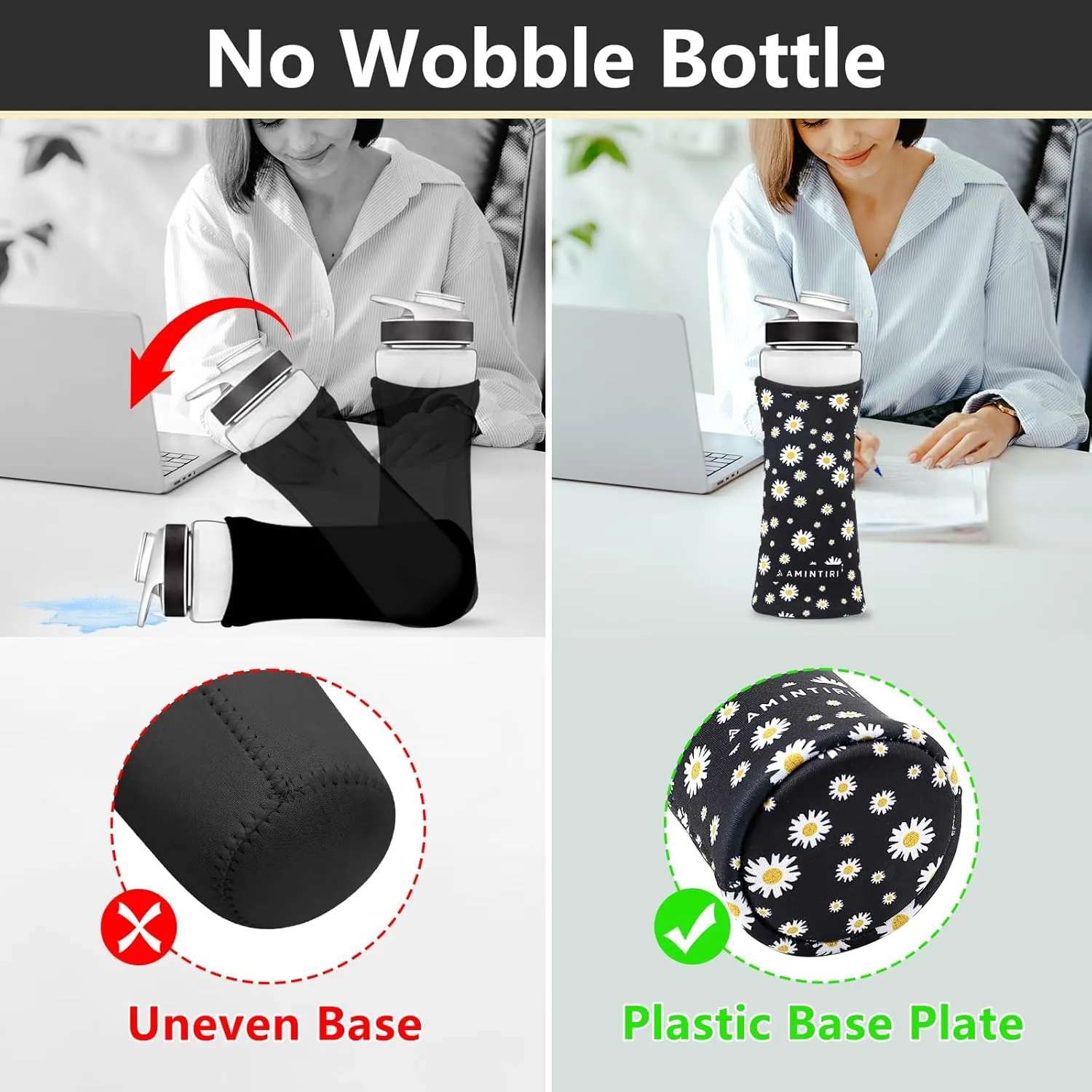 Cute Sleeve Compatible with 22oz 32oz Cirkul Plastic & Stainless Steel, Neoprene Insulator Sleeve for Cirkul, Sleeve for Cirkul with Convenient Handle Strap