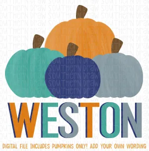 Fall Pumpkins Boy
