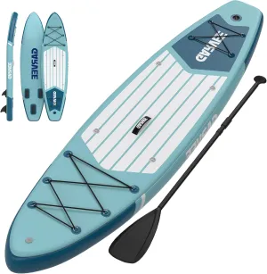 Inflatable Paddle Board for Adults, 11ft/10.6ft Stand Up Paddle Board with Premium Accessories, Non-Slip EVA Deck, Ultra-Light Carry Bag Pump, SUP for Youth & Adults of All Skill Levels