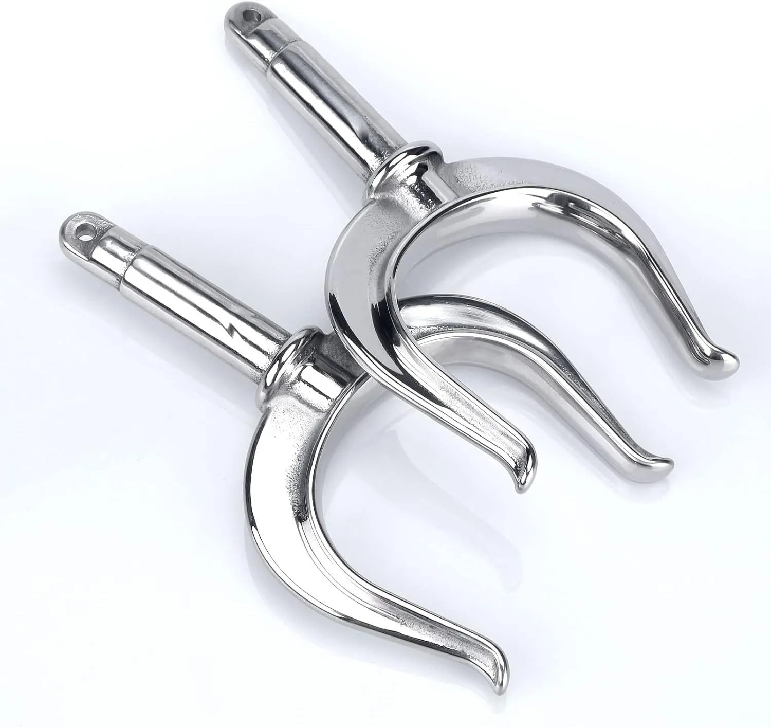 Marinebaby 316 Stainless Steel Boat Oarlock, Rowlock Oar Socket for Small Boat Dinghy Canoe,Dinghy, Lifeboat2PCS (U Cup Oarlock Support)