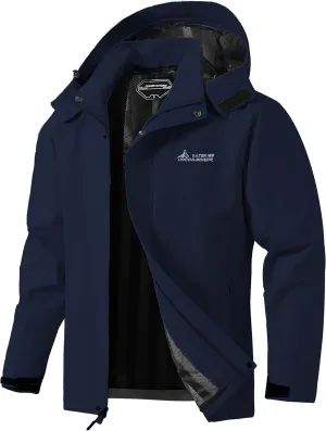 Mens Lightweight Waterproof Hooded Rain Jackets Casual Fall Spring Big and Tall Jacket Raincoat Windbreaker Outdoor Gear