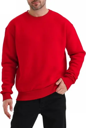Men's Soft Crewneck Sweatshirt Breathable Crew Neck Pullover Outdoor Athletic Long Sleeve Sweatshirts