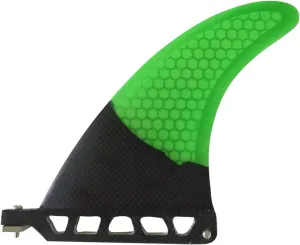 Surf & SUP Fin Surfboard 6-inch Glass Fiber Single Rudder Honeycomb Surfboard Center Fin Longboard Fish Fin for Longboard Surfboard & Paddleboard (Color : Green, Size : 6INCH)