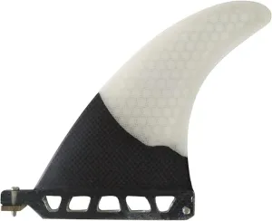 Surf & SUP Fin Surfboard 6-inch Glass Fiber Single Rudder Honeycomb Surfboard Center Fin Longboard Fish Fin for Longboard Surfboard & Paddleboard (Color : White, Size : 6INCH)