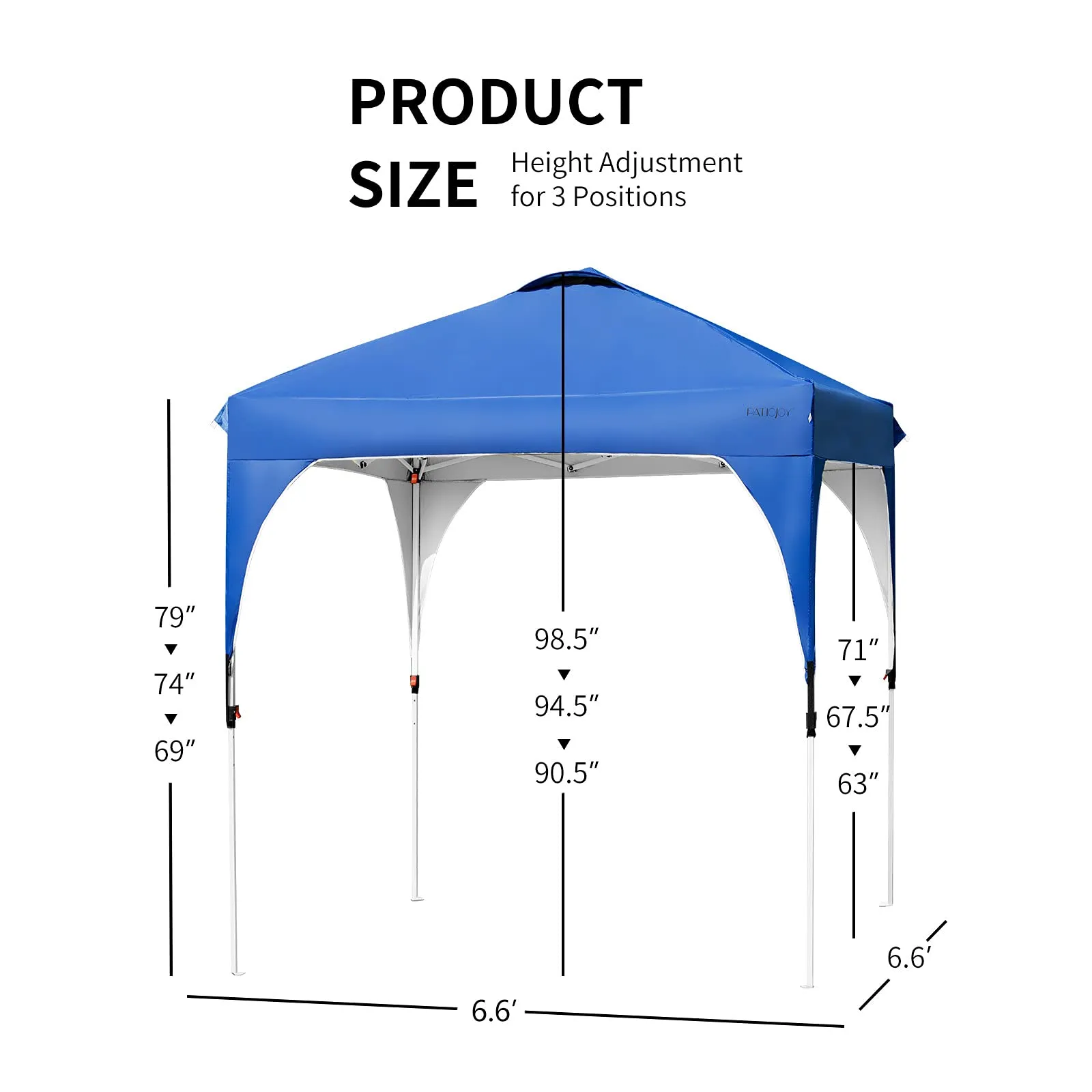 Tangkula Outdoor Pop-up Canopy Tent, Height Adjustable Commercial Instant Canopy