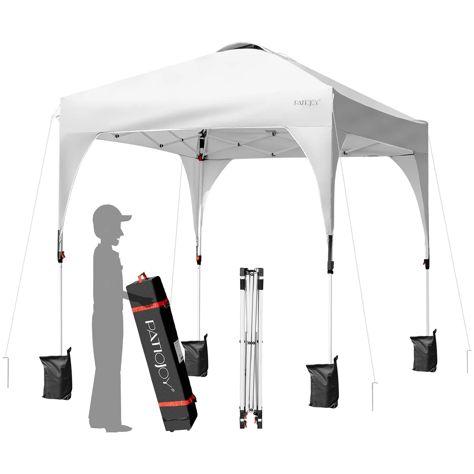 Tangkula Outdoor Pop-up Canopy Tent, Height Adjustable Commercial Instant Canopy