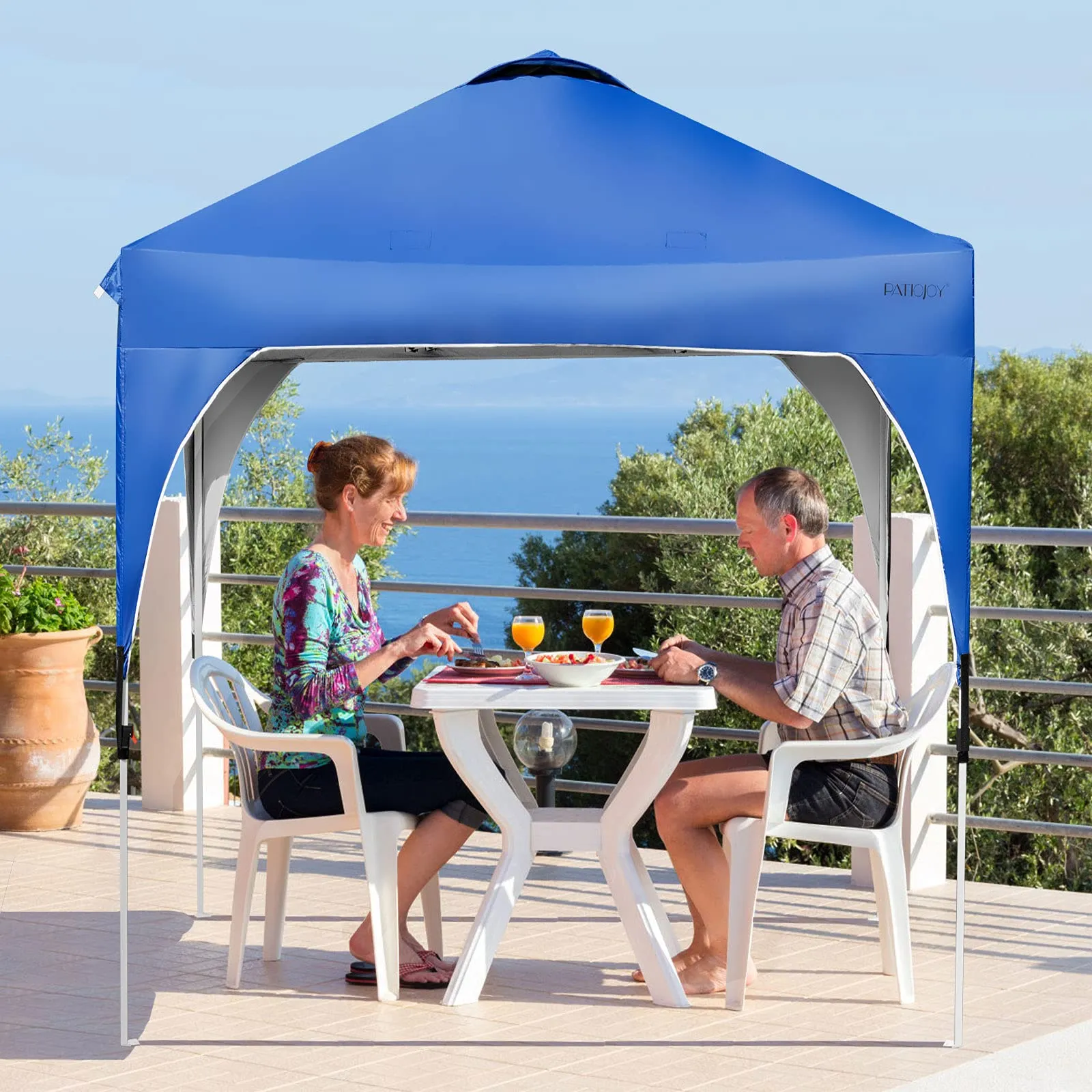 Tangkula Outdoor Pop-up Canopy Tent, Height Adjustable Commercial Instant Canopy