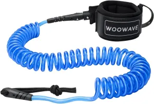 WOOWAVE SUP Leash 11 Foot Coiled Stand Up Paddle Board Surfboard Leash Stay on Board Ankle Strap with Waterproof Wallet/Phone Case