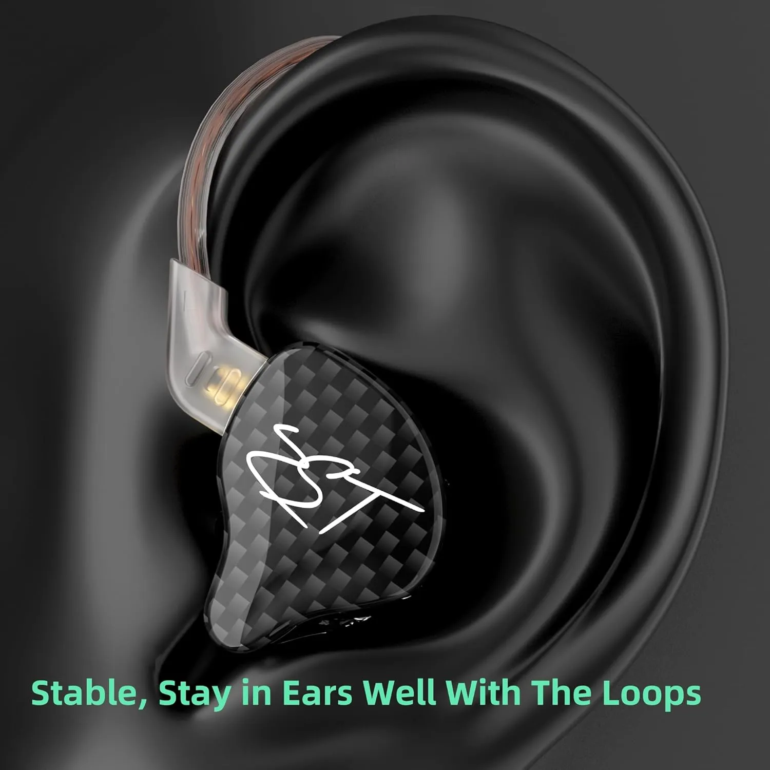 YINYOO Easy KZ ZST Hybrid Banlance Armature with Dynamic in-Ear Earphone 1BA 1DD HiFi Headset Wired Earbuds IEM Headphones Gaming Earbuds (ZST no mic)